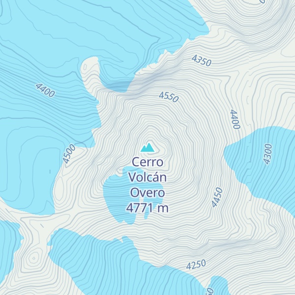 Map of Cerro Volcán Overo