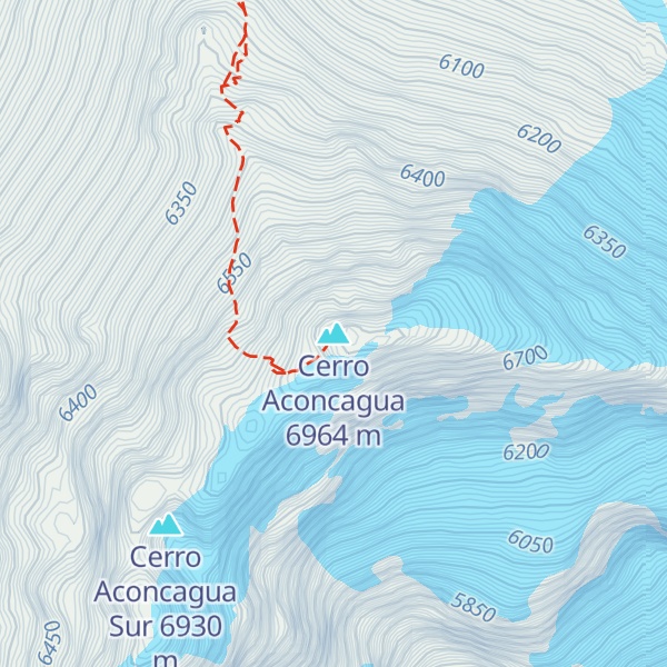 Map of Cerro Aconcagua