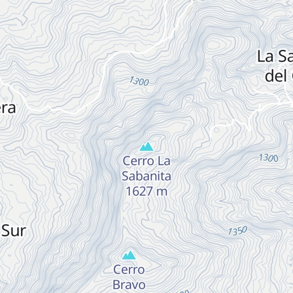 Map of Cerro La Sabanita