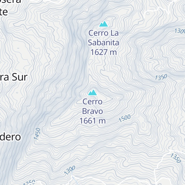 Map of Cerro Bravo