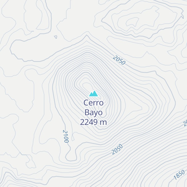 Map of Cerro Bayo