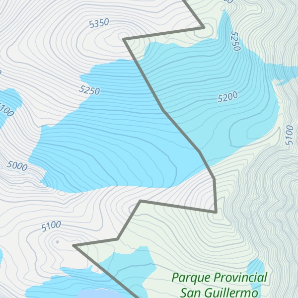 Map of Cerros Nevados