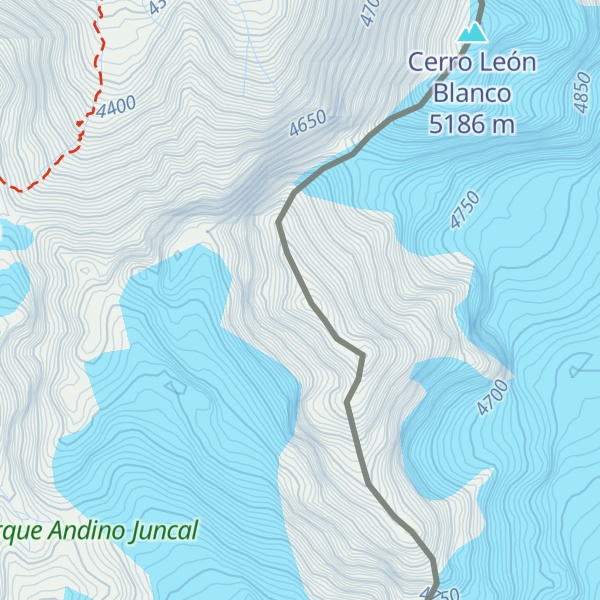 Map of Cerro León Negro