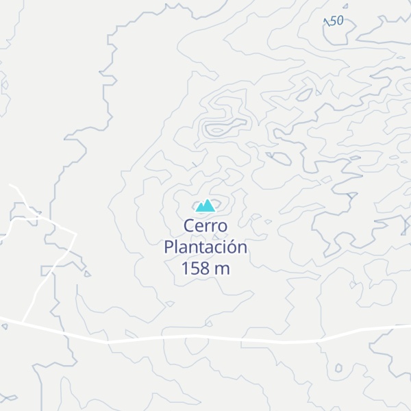 Map of Cerro Plantación