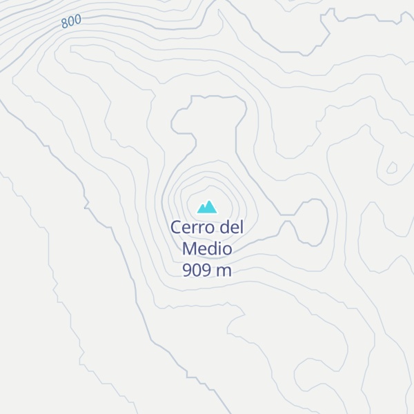 Map of Cerro del Medio