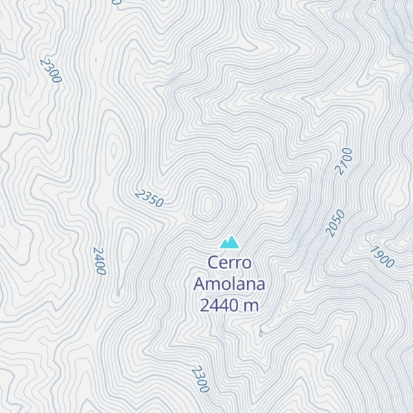 Map of Cerro Amolanas