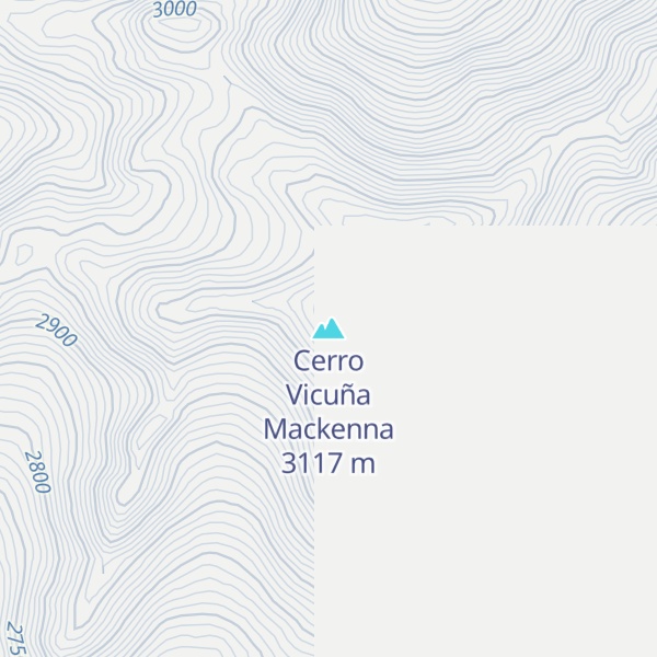 Map of Cerro Vicuña Mackenna
