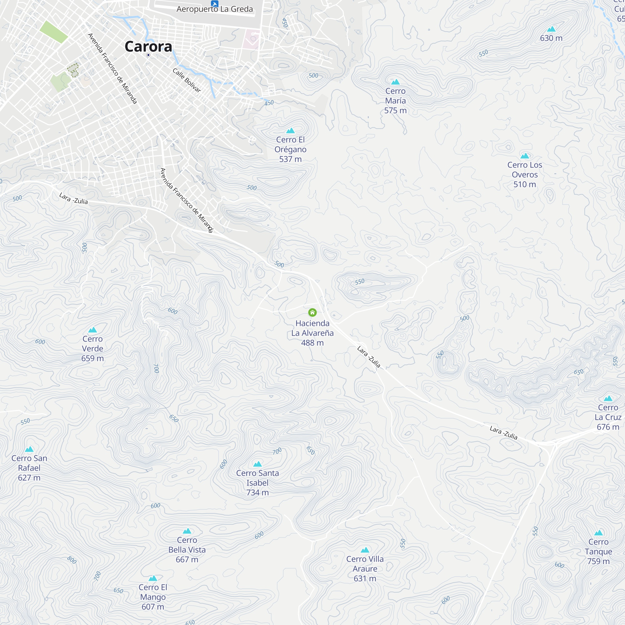 Hacienda La Alvareña map