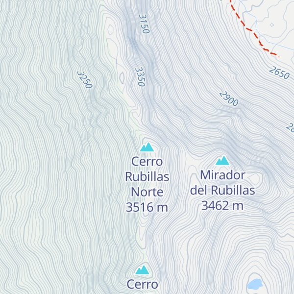 Map of Cerro Rubillas Norte
