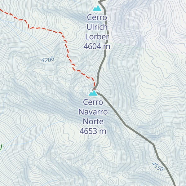 Map of Cerro Navarro Norte