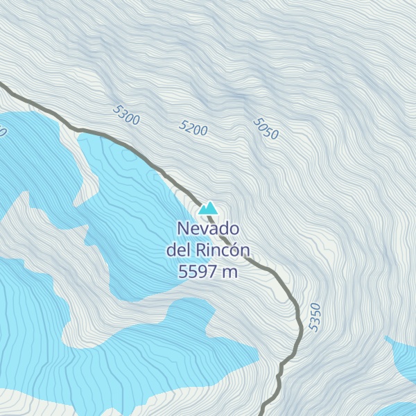 Map of Nevado del Rincón