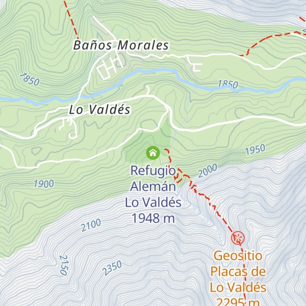 Map of Refugio Alemán Lo Valdés