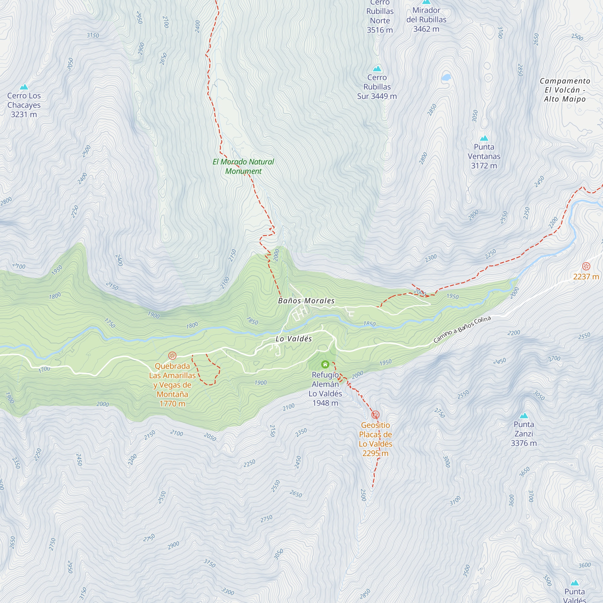 Cabañas Correcaminos map