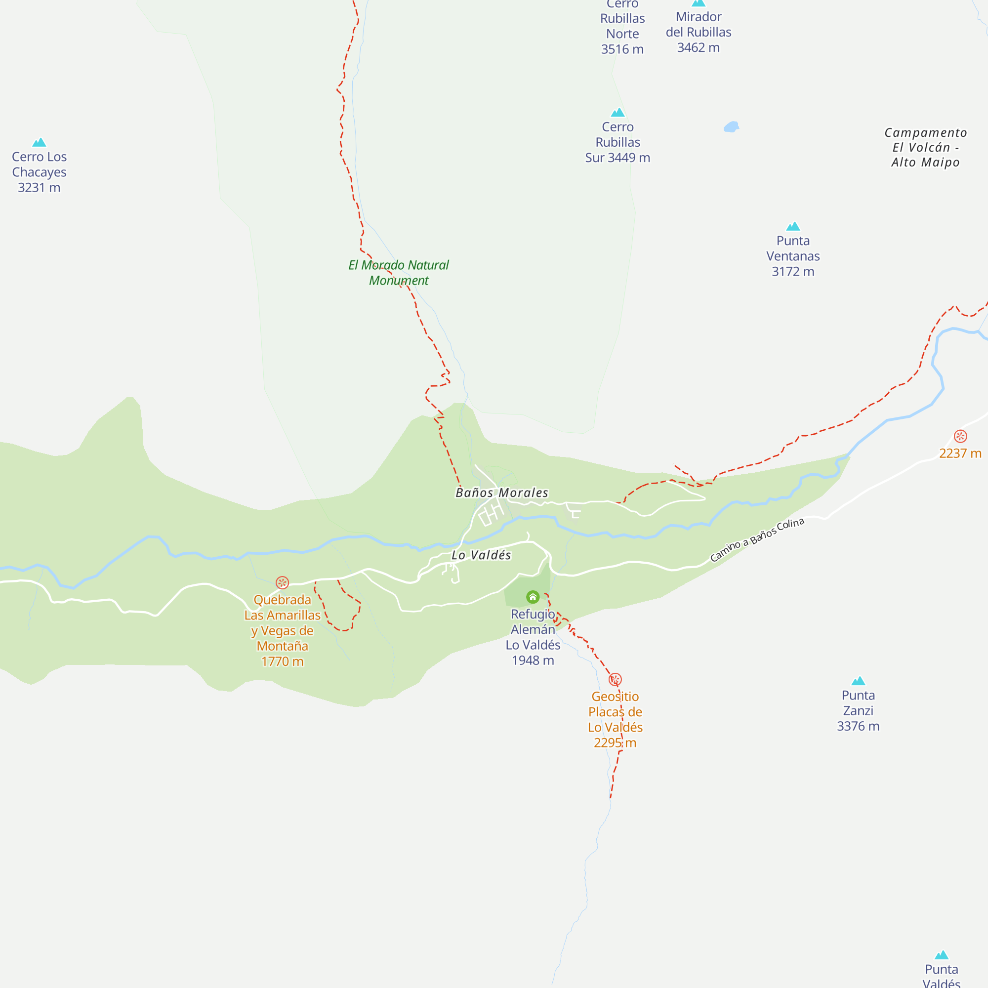 Cabañas Correcaminos map
