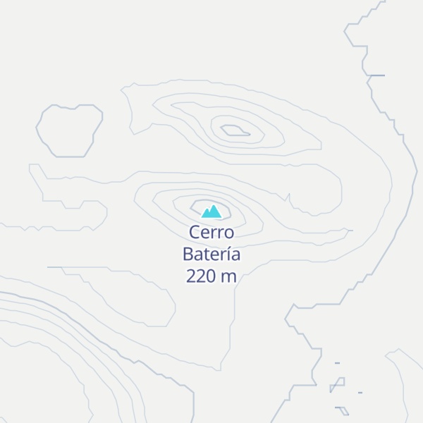 Map of Cerro Batería