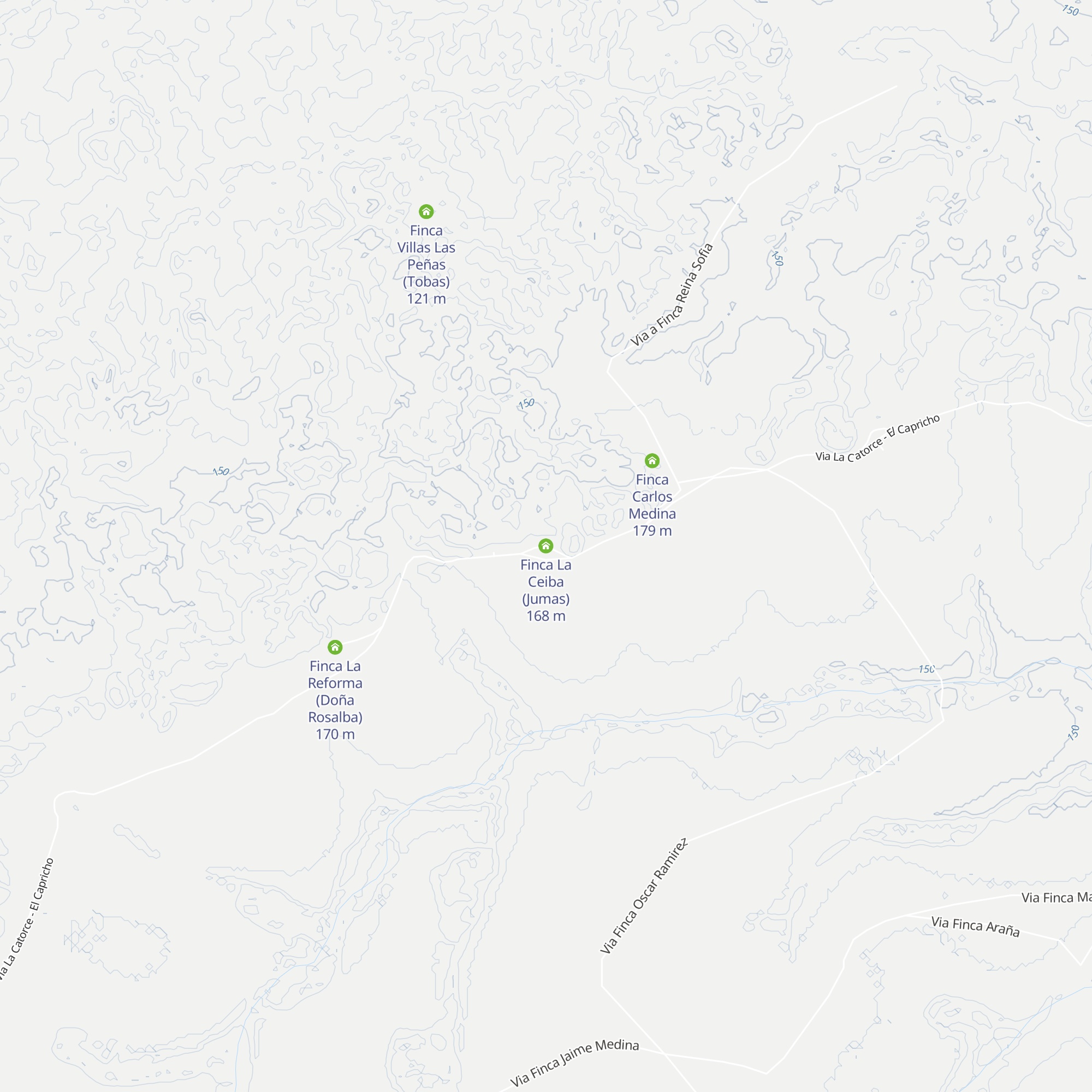 Finca La Ceiba (Jumas) map