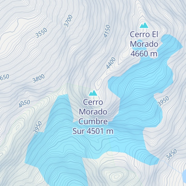 Map of Cerro Morado Cumbre Sur