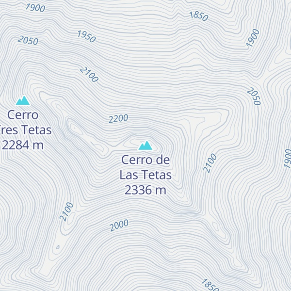 Map of Cerro de Las Tetas
