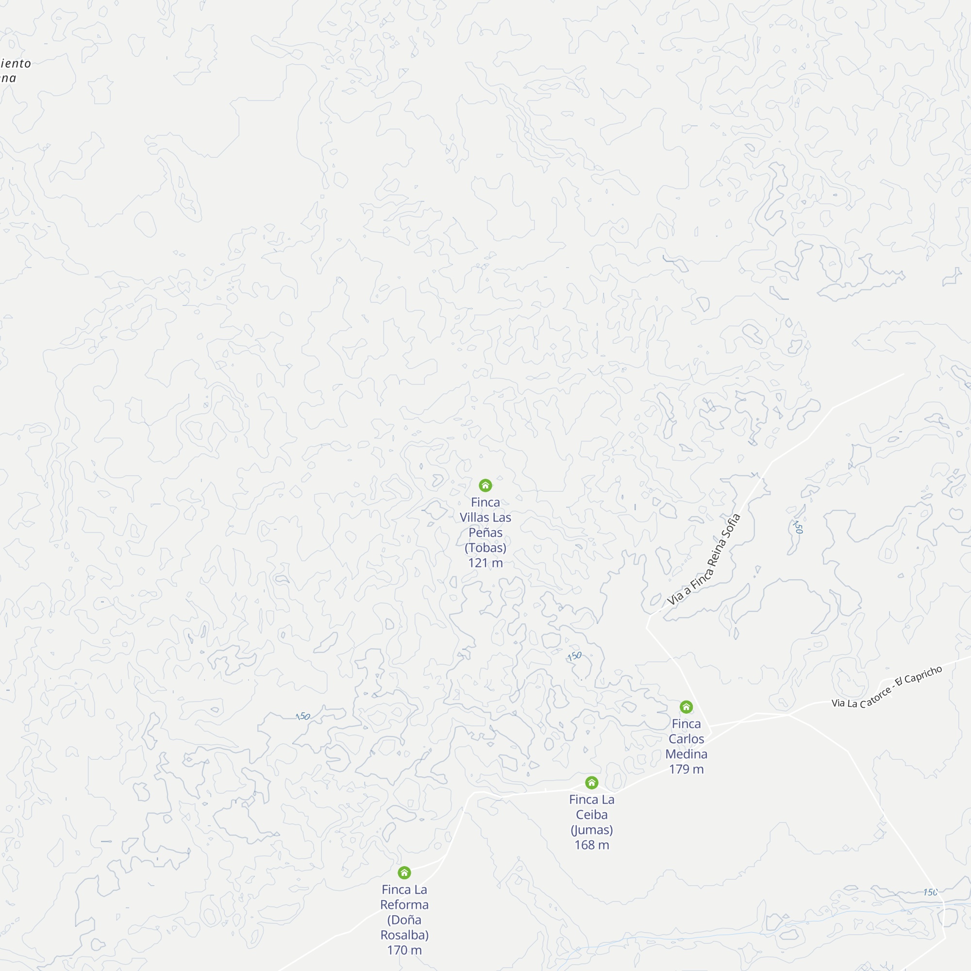 Finca Villas Las Peñas (Tobas) map