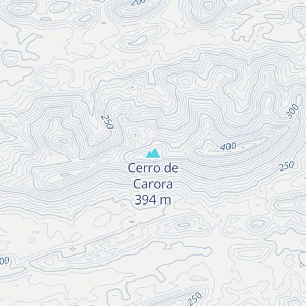 Map of Cerro de Carora