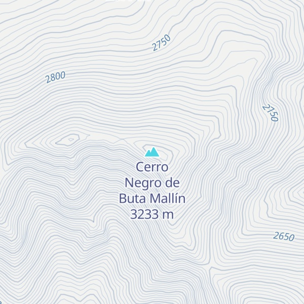 Map of Cerro Negro de Buta Mallín