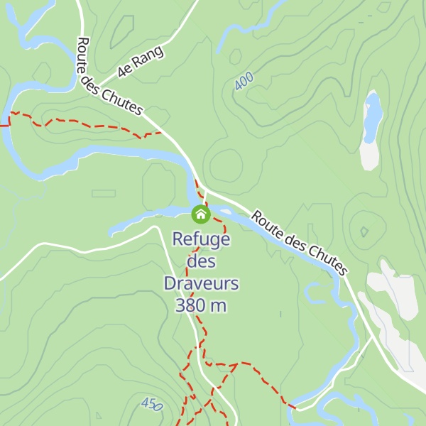Map of Refuge de la Chute à Dupuis