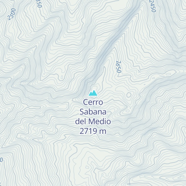 Map of Cerro Sabana del Medio
