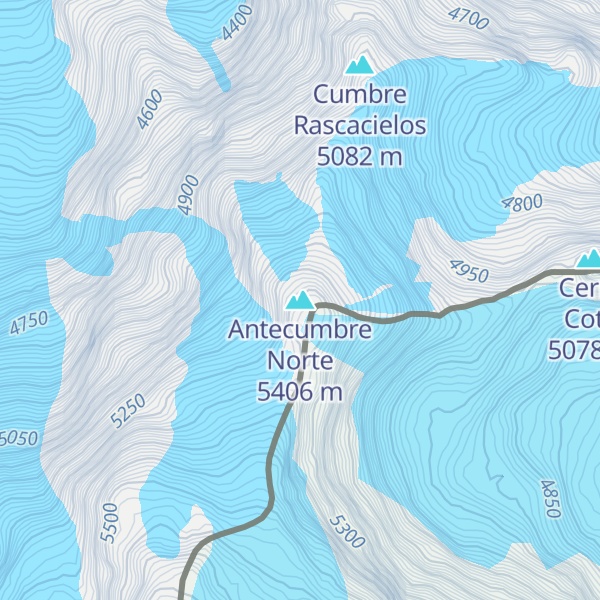 Map of Antecumbre Norte