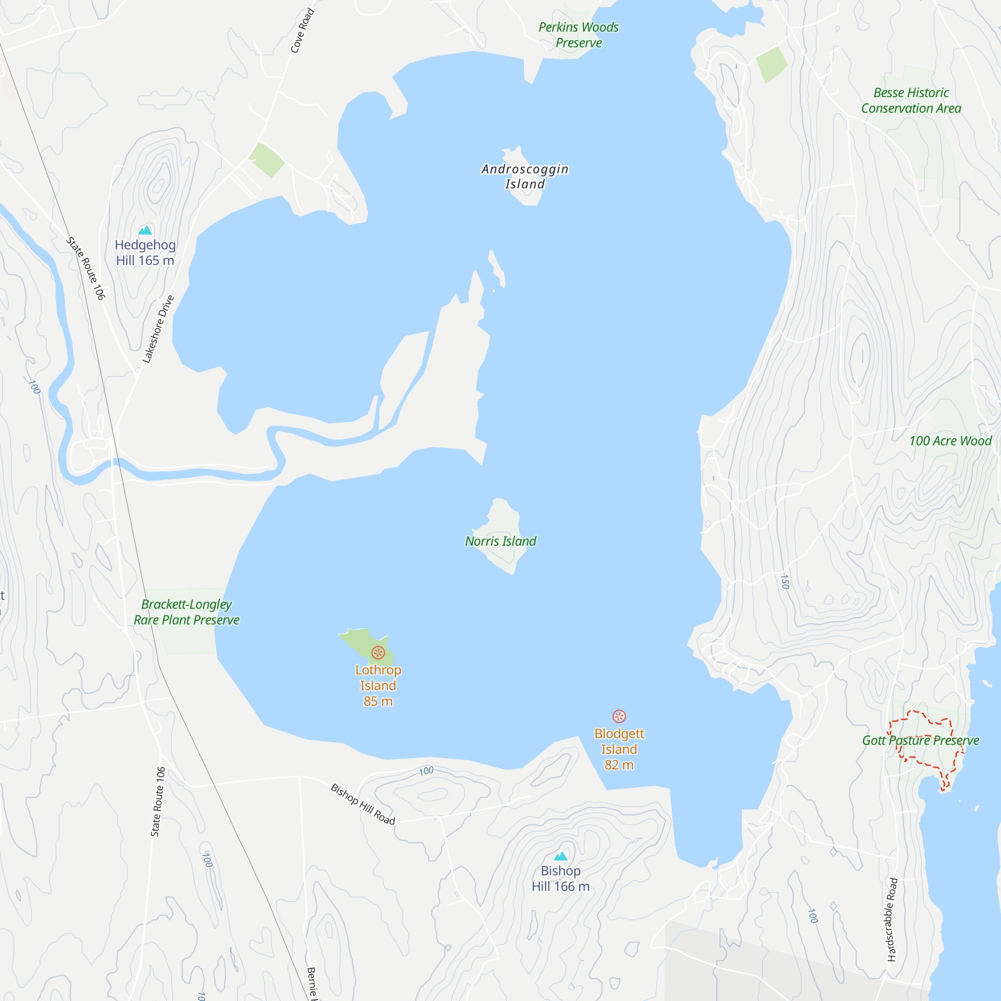 Norris Island Cabin map