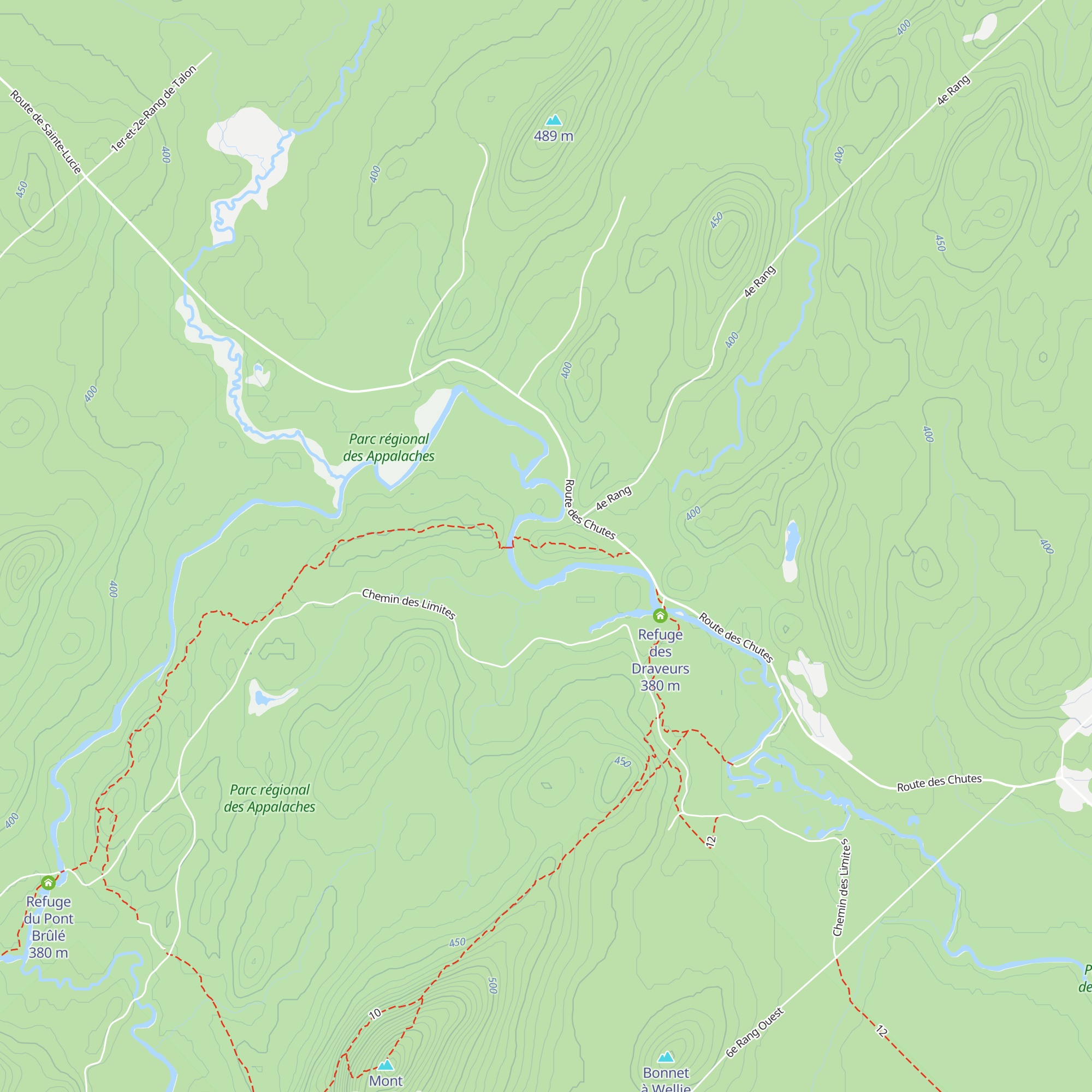 Refuge des Érables map