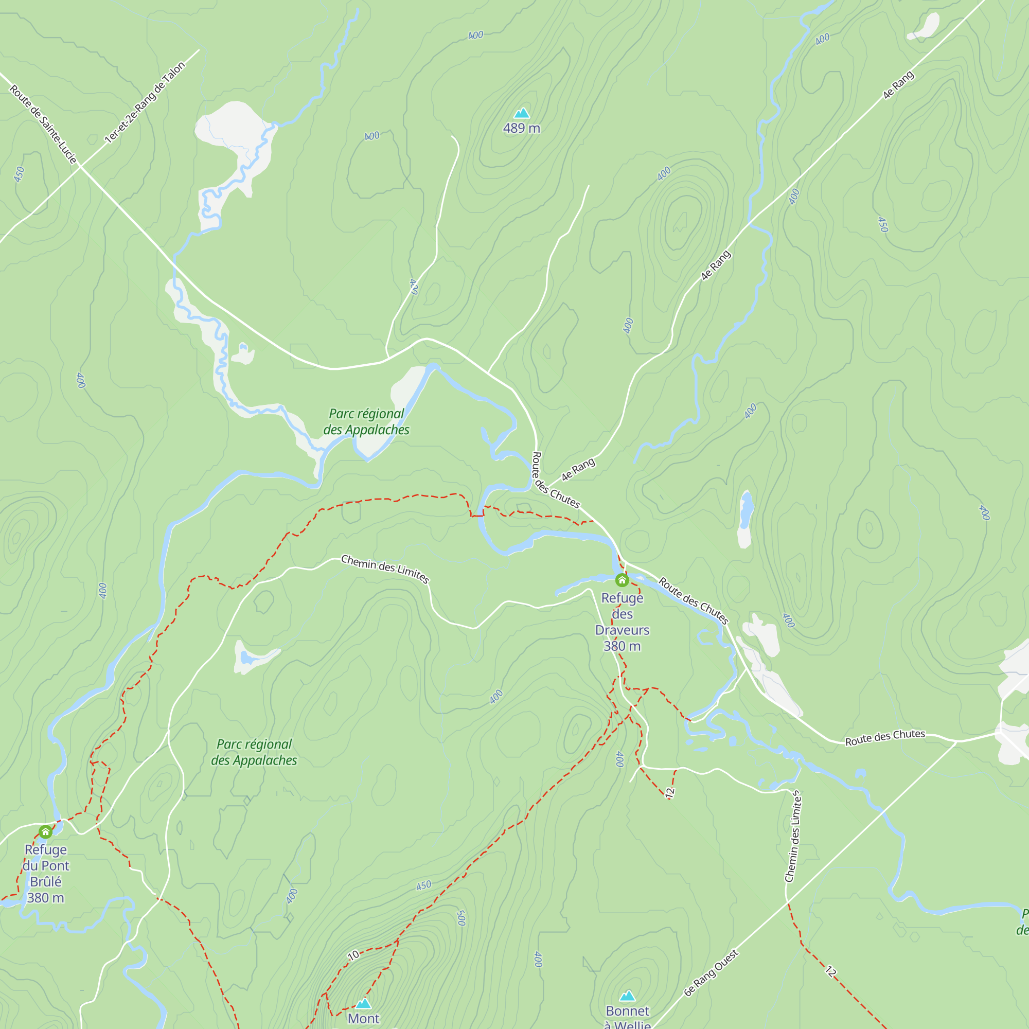 Refuge des Érables map