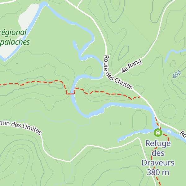 Map of Refuge des Érables