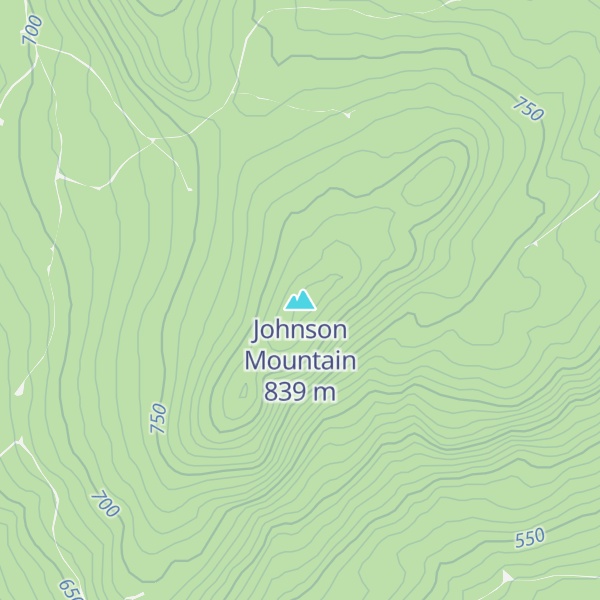 Map of Johnson Mountain