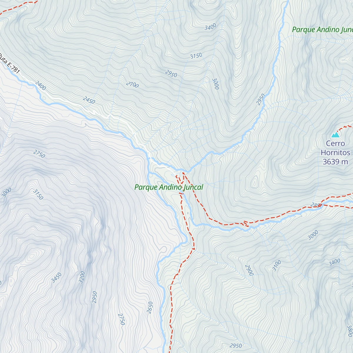 Refugio Los Hornitos map