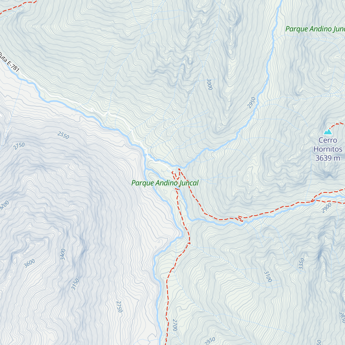 Refugio Los Hornitos map