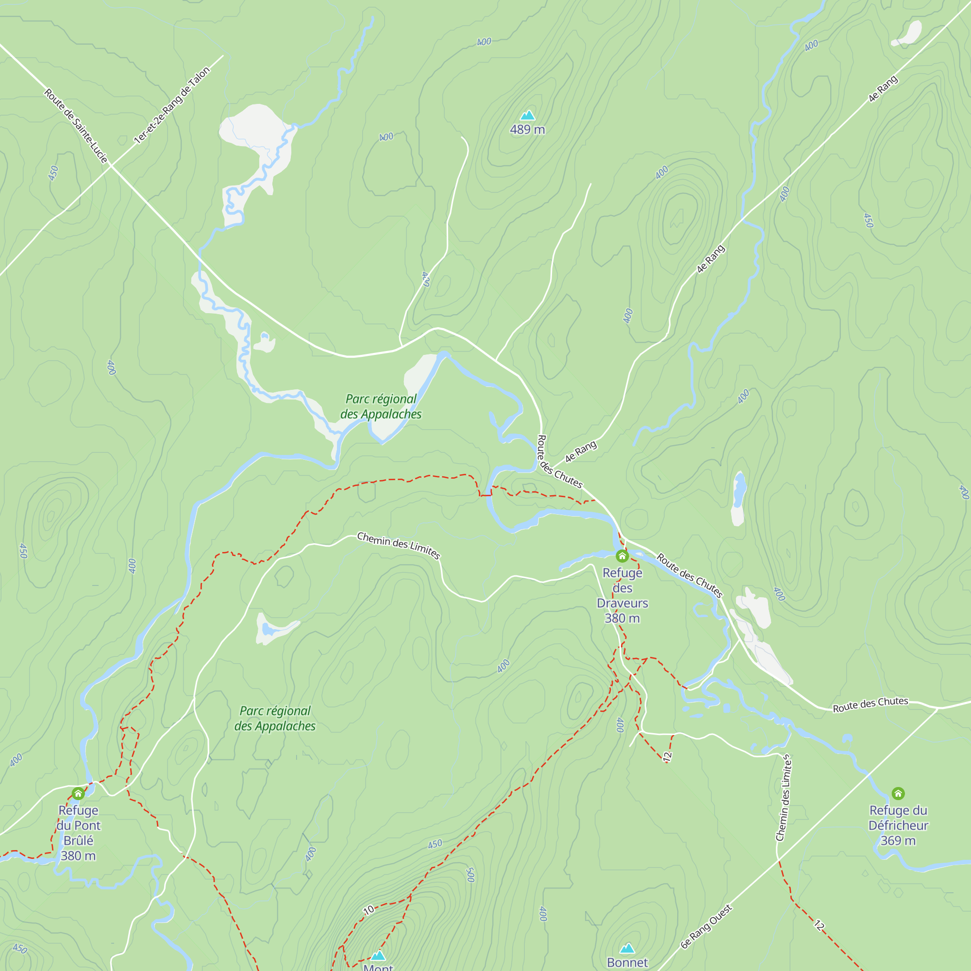 Refuge du Pont des Méandres map