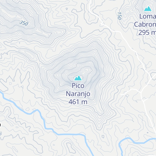 Map of Pico Naranjo