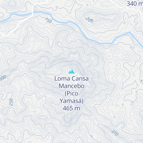 Map of Loma Cansa Mancebo (Pico Yamasá)