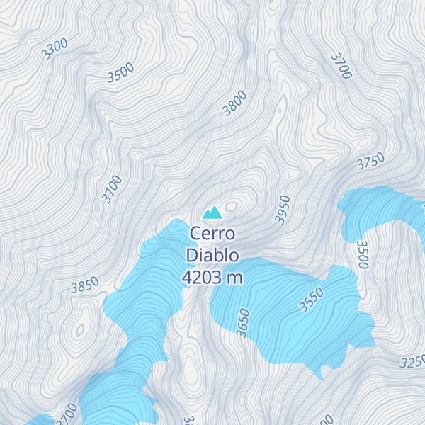 Map of Cerro Diablo