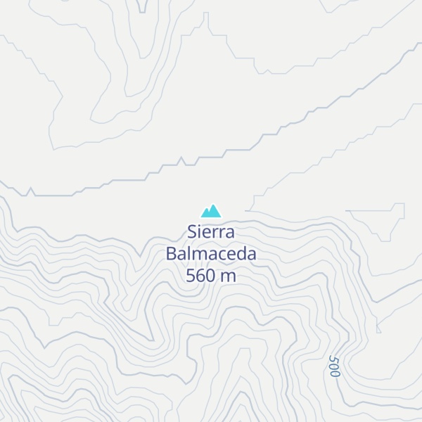 Map of Sierra Balmaceda