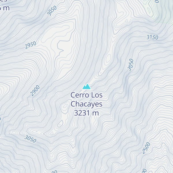 Map of Cerro Los Chacayes
