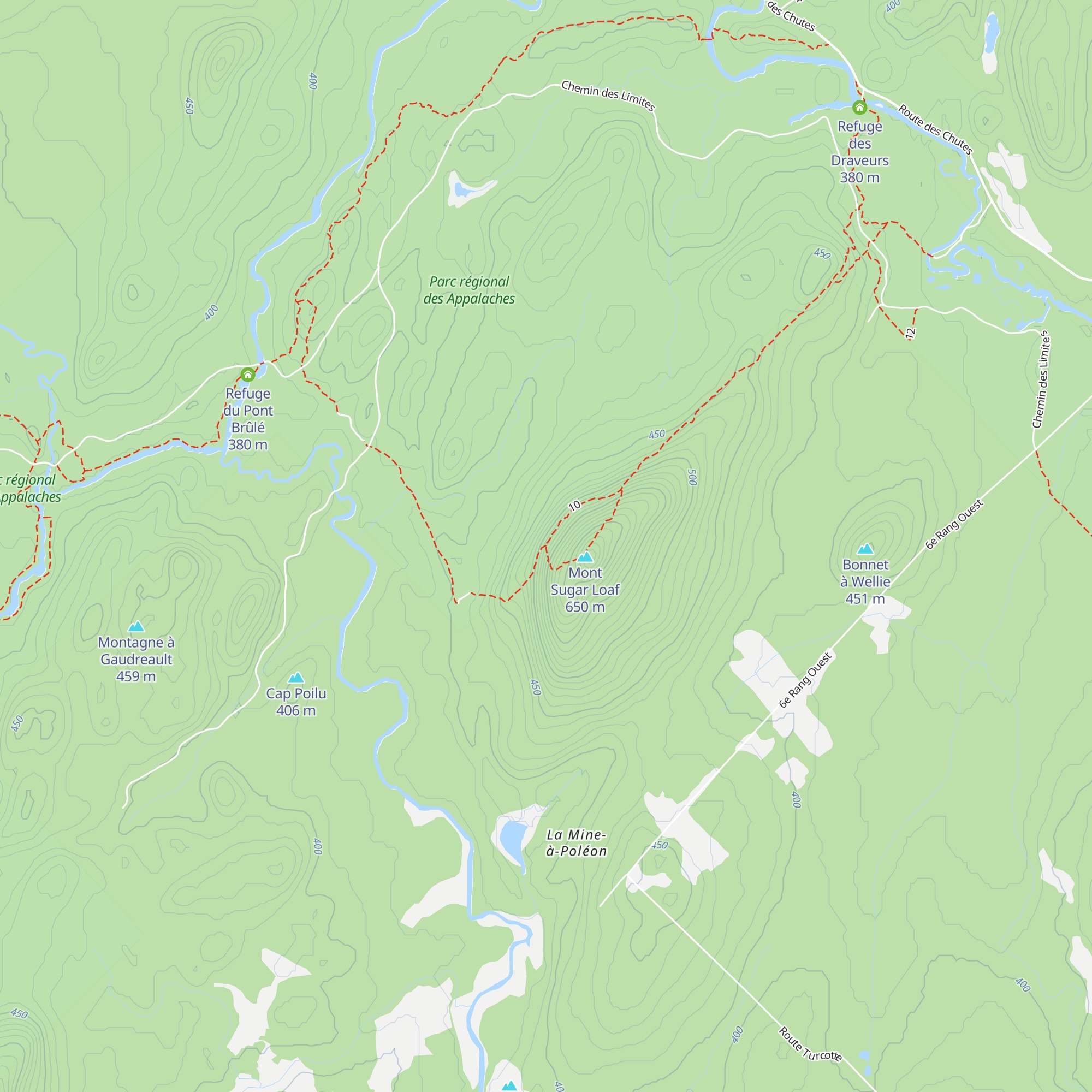 Refuge du Sugar Loaf map