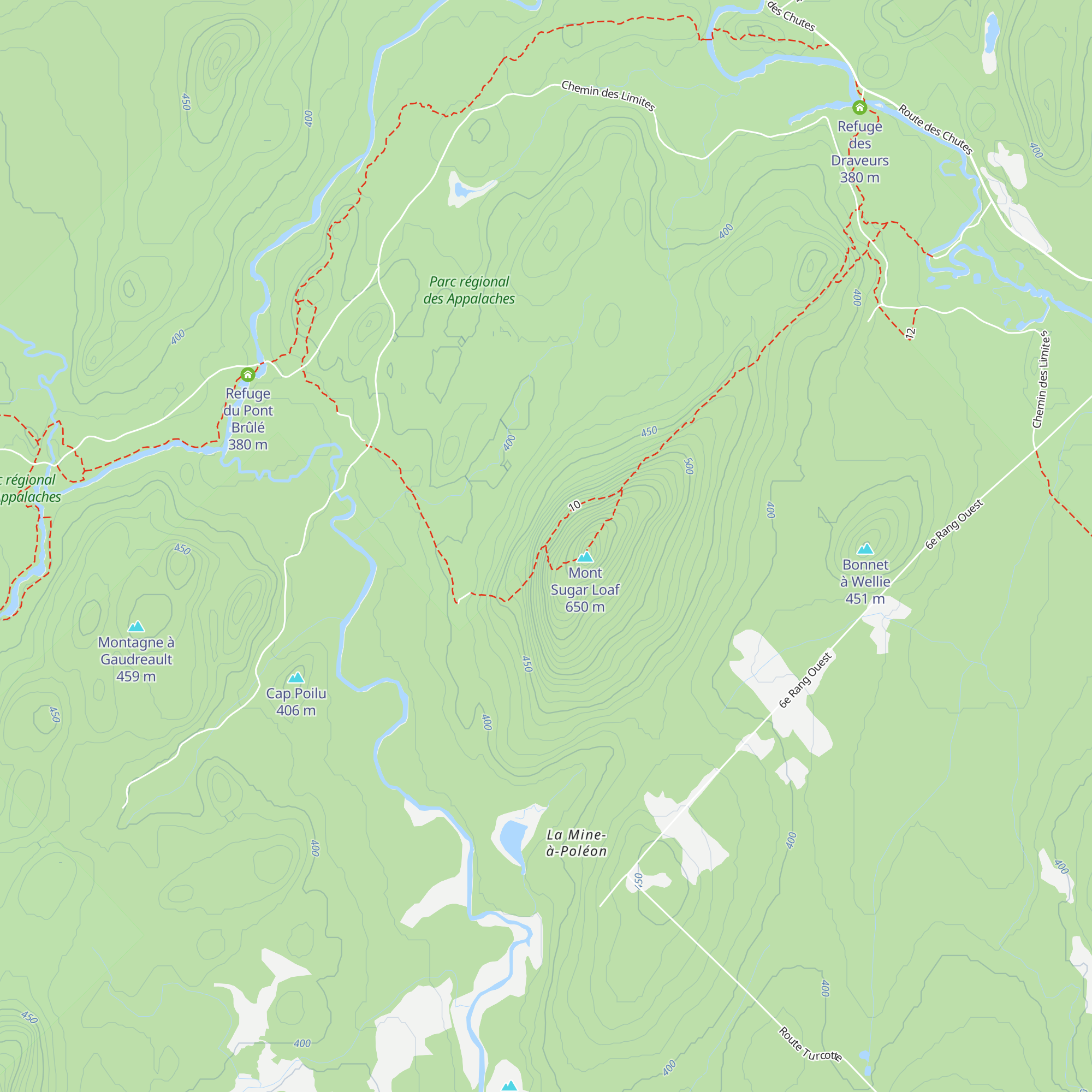 Refuge du Sugar Loaf map
