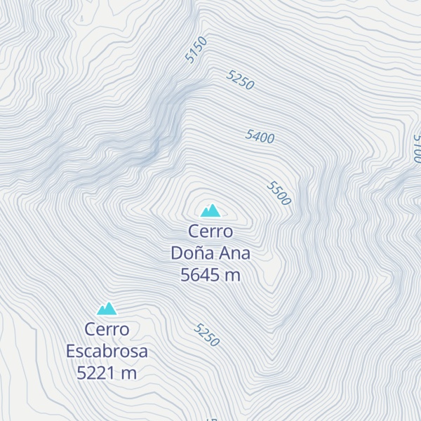Map of Cerro Doña Ana