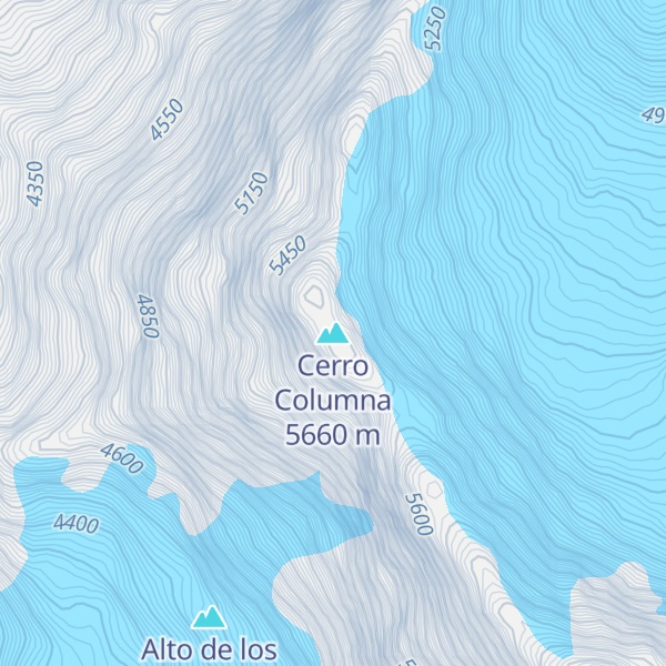 Map of Cerro Columna