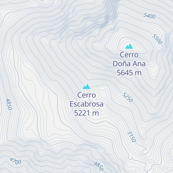 Map of Cerro Escabrosa