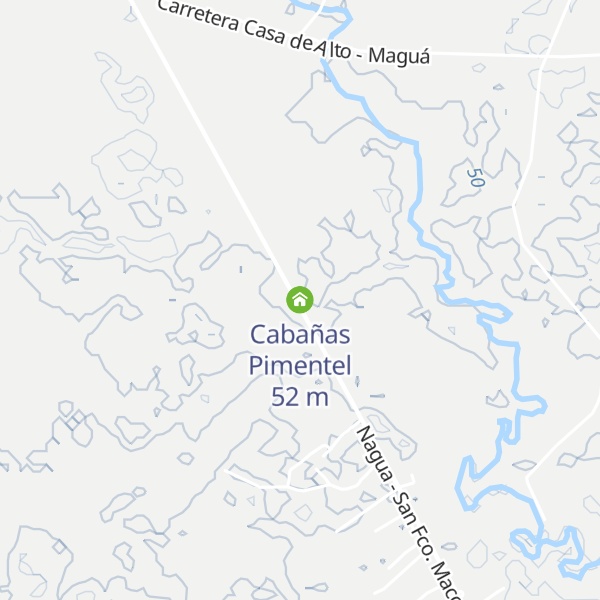 Map of Cabañas Pimentel