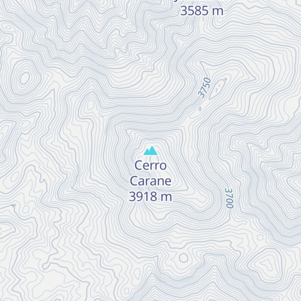 Map of Cerro Carane