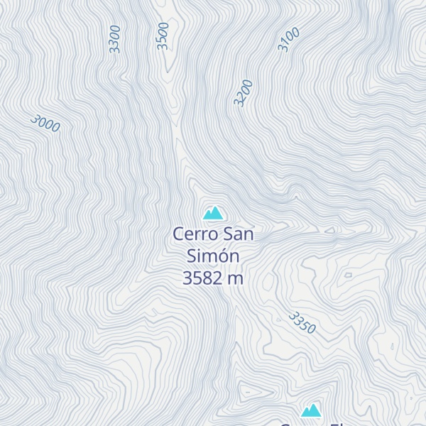 Map of Cerro San Simón