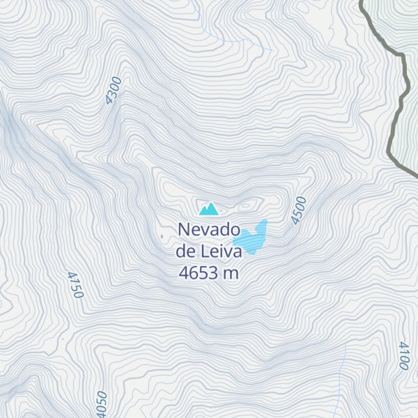 Map of Nevado de Leiva